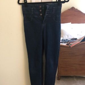 Rue21 Skinny Extra High Waisted Dark Wash Jeans